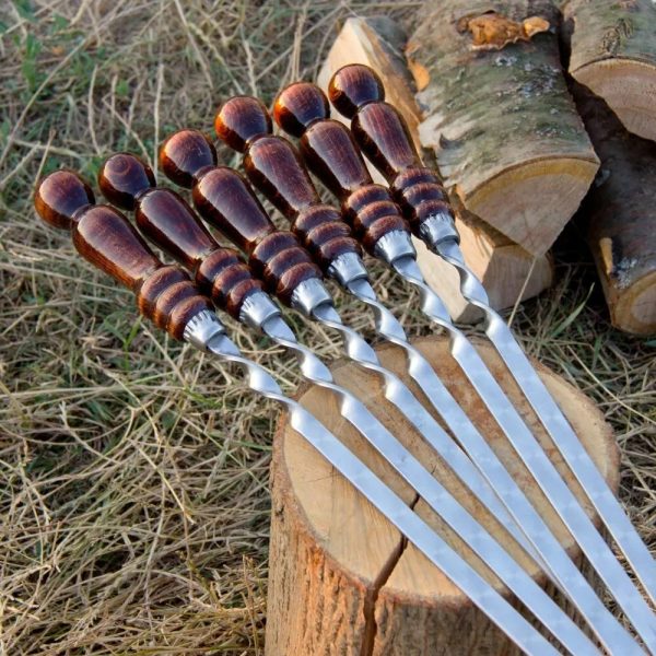 10 Шампуров с Деревянной Ручкой Длина 62cm — изображение 11