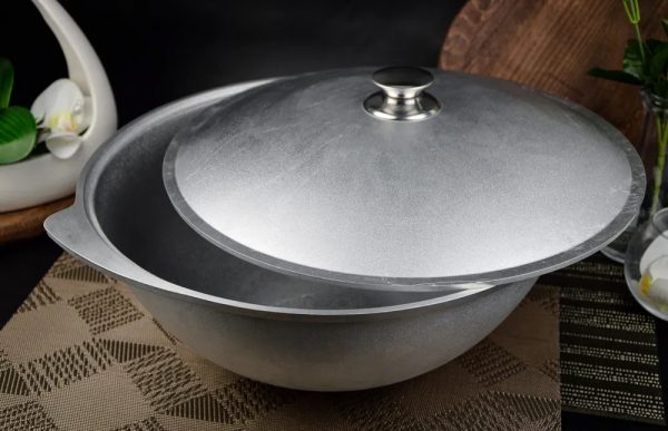 Uzbek Aluminum Kazan With Flat Bottom - Image 2