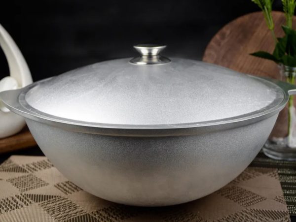 Uzbek Aluminum Kazan With Flat Bottom