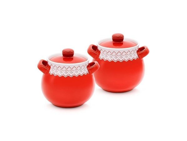 Set of Ceramic Pots - "Rodina" - 0.65L - 2 pcs.