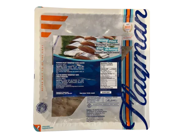 "Flagman" Salted Herring Fillet (Sliced)